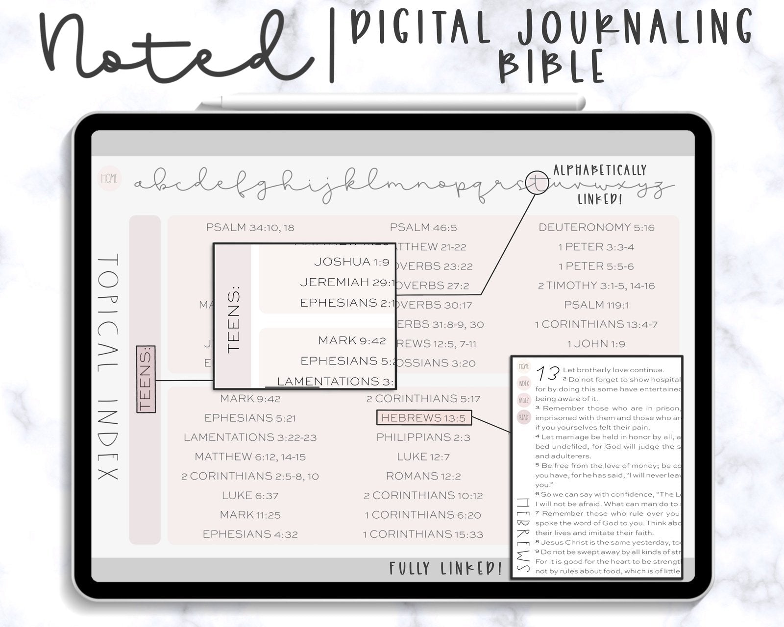 Digital Journaling Bible | Noted Series | ASV - Bible Paintshop