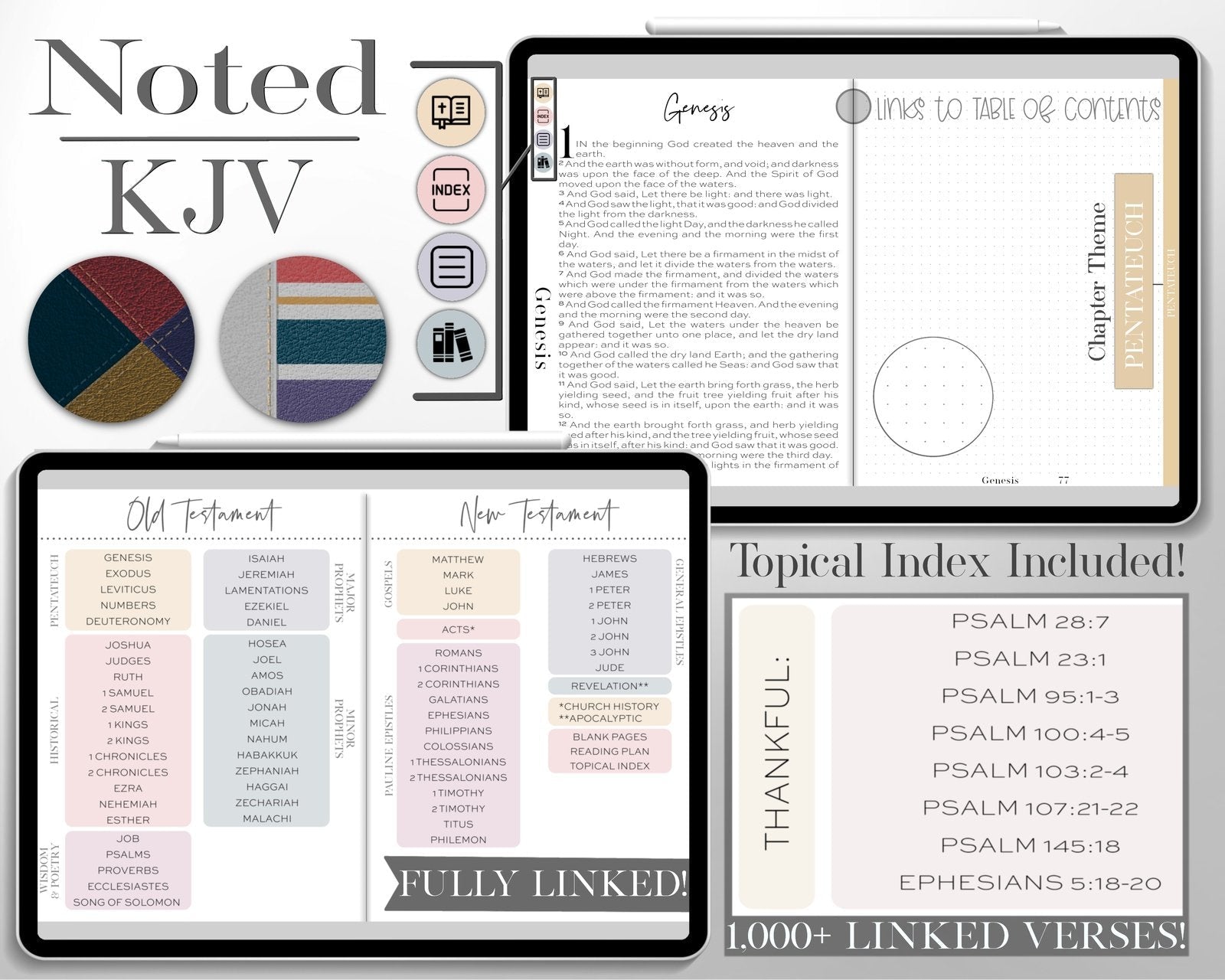 Digital Journaling Bible | Noted Series | KJV - Bible Paintshop