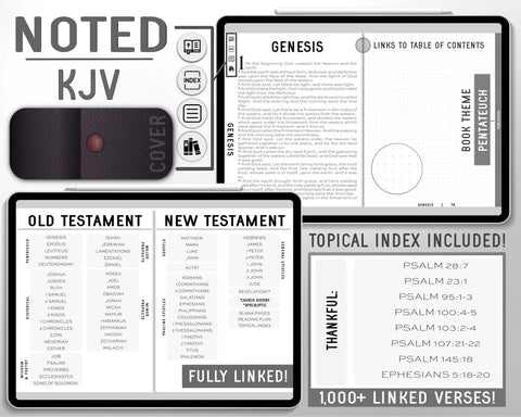 Digital Journaling Bible | Noted Series | Minimal | KJV - Bible Paintshop