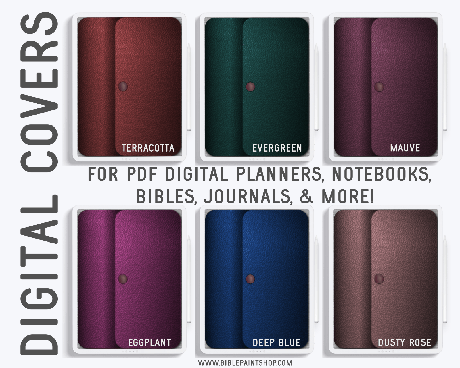 Digital Notebook Covers | Pick a Bundle | Leather Cover Bundles - Bible Paintshop