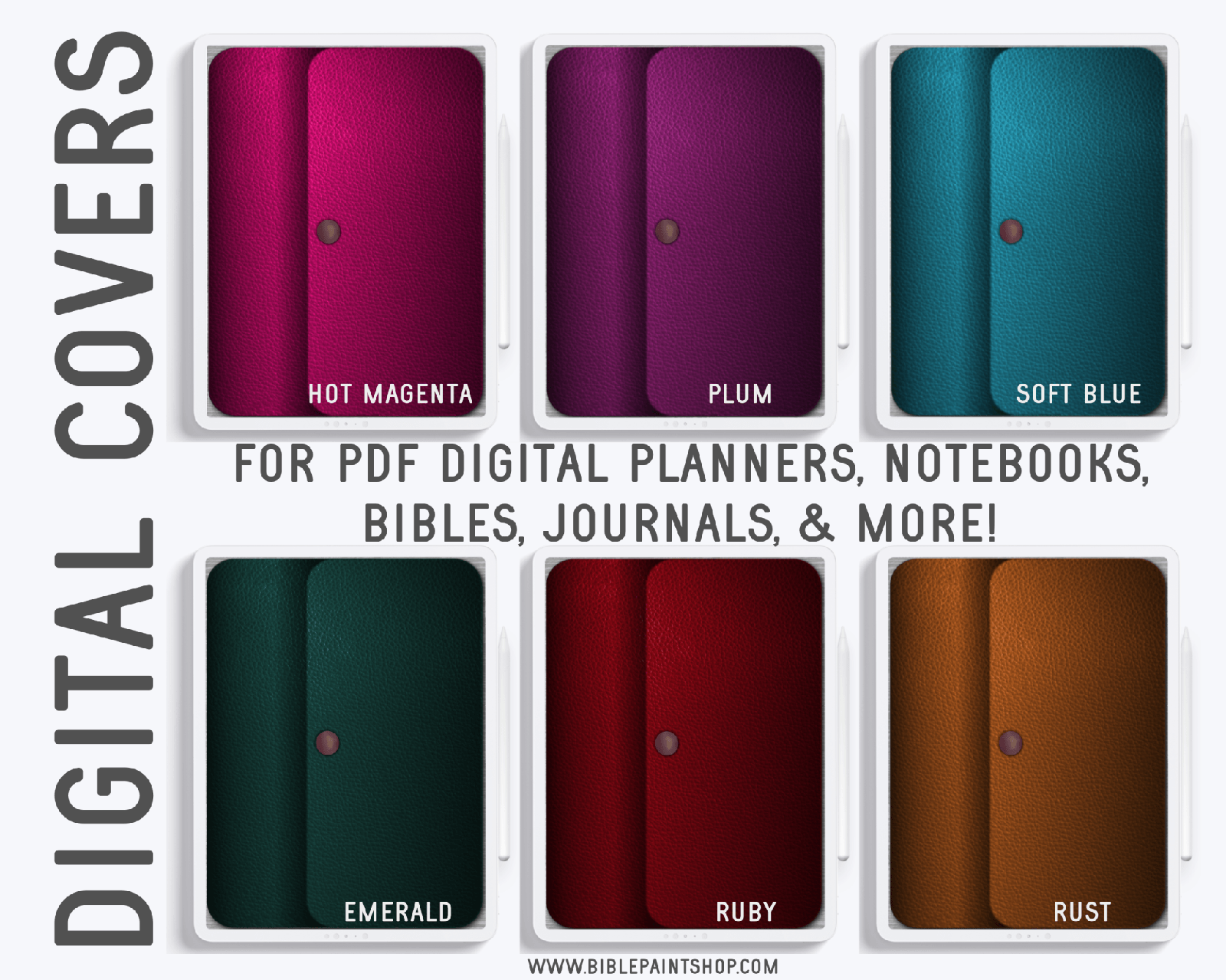 Digital Notebook Covers | Pick a Bundle | Leather Cover Bundles - Bible Paintshop
